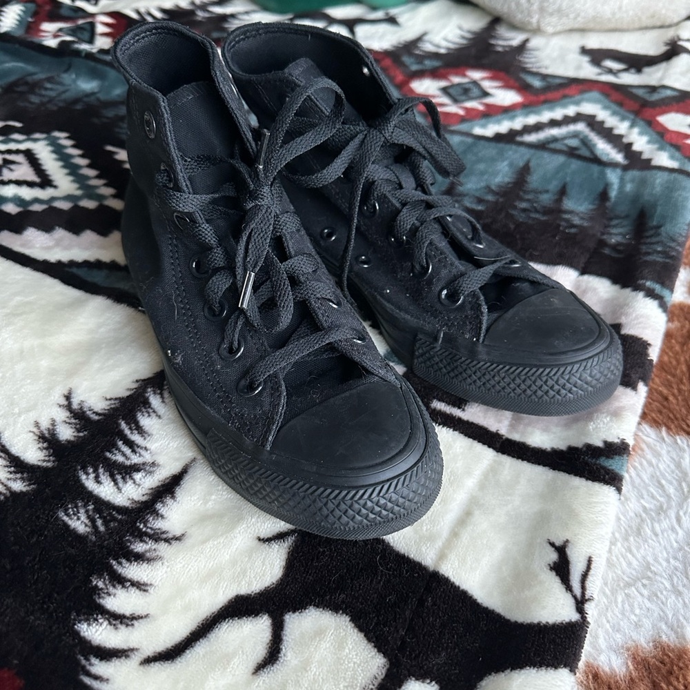 Converse Black High-Top Athletic Shoes